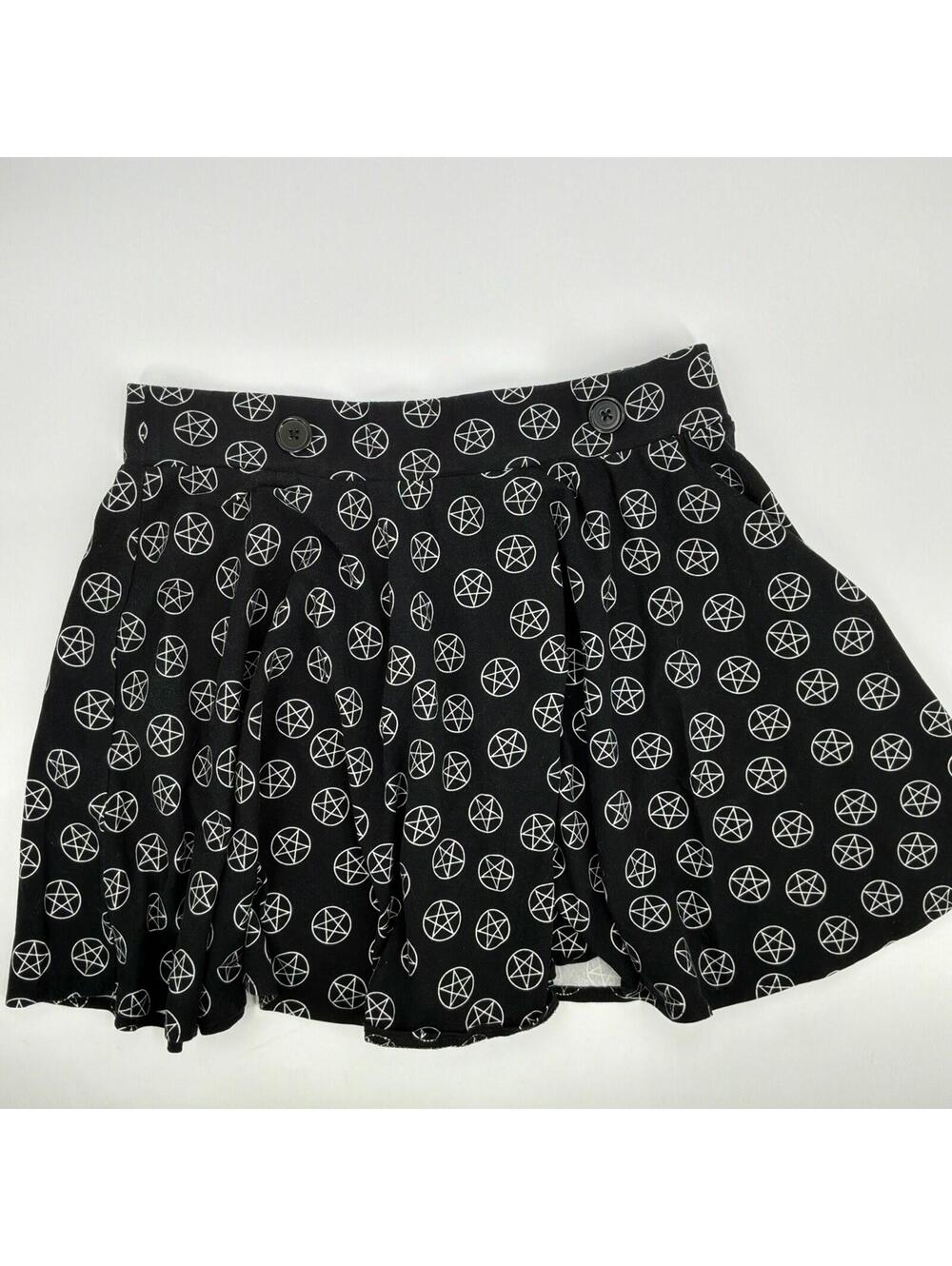 Spencer’s Black Pentagram Skater Skirt Size Xl